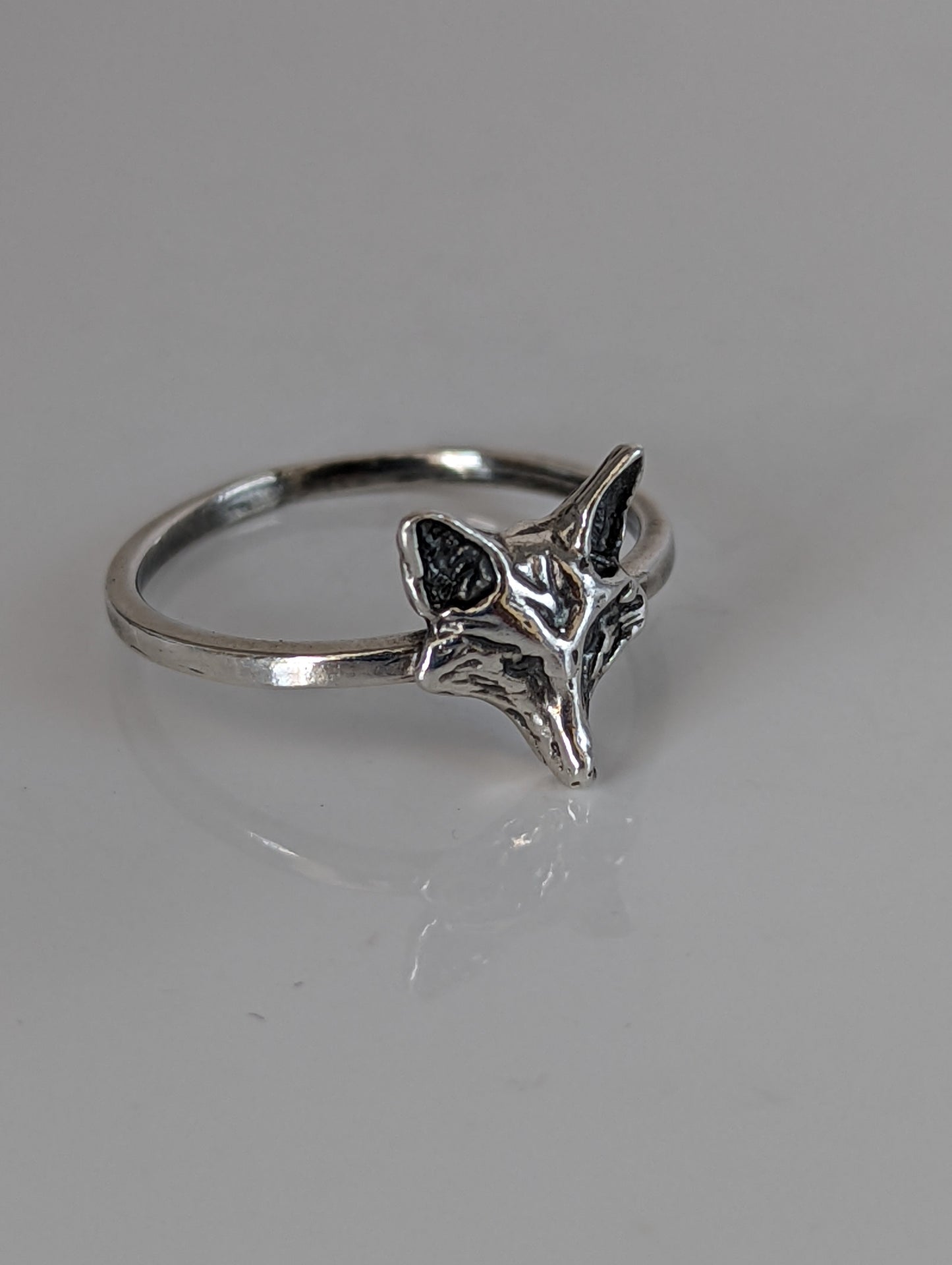 925 Silver Fox Ring – Nature-Inspired Handmade Gift for Animal Lovers