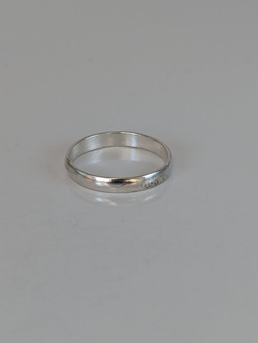 925 Silver Plain Band Ring – Unisex Equestrian-Inspired Minimalist Ring