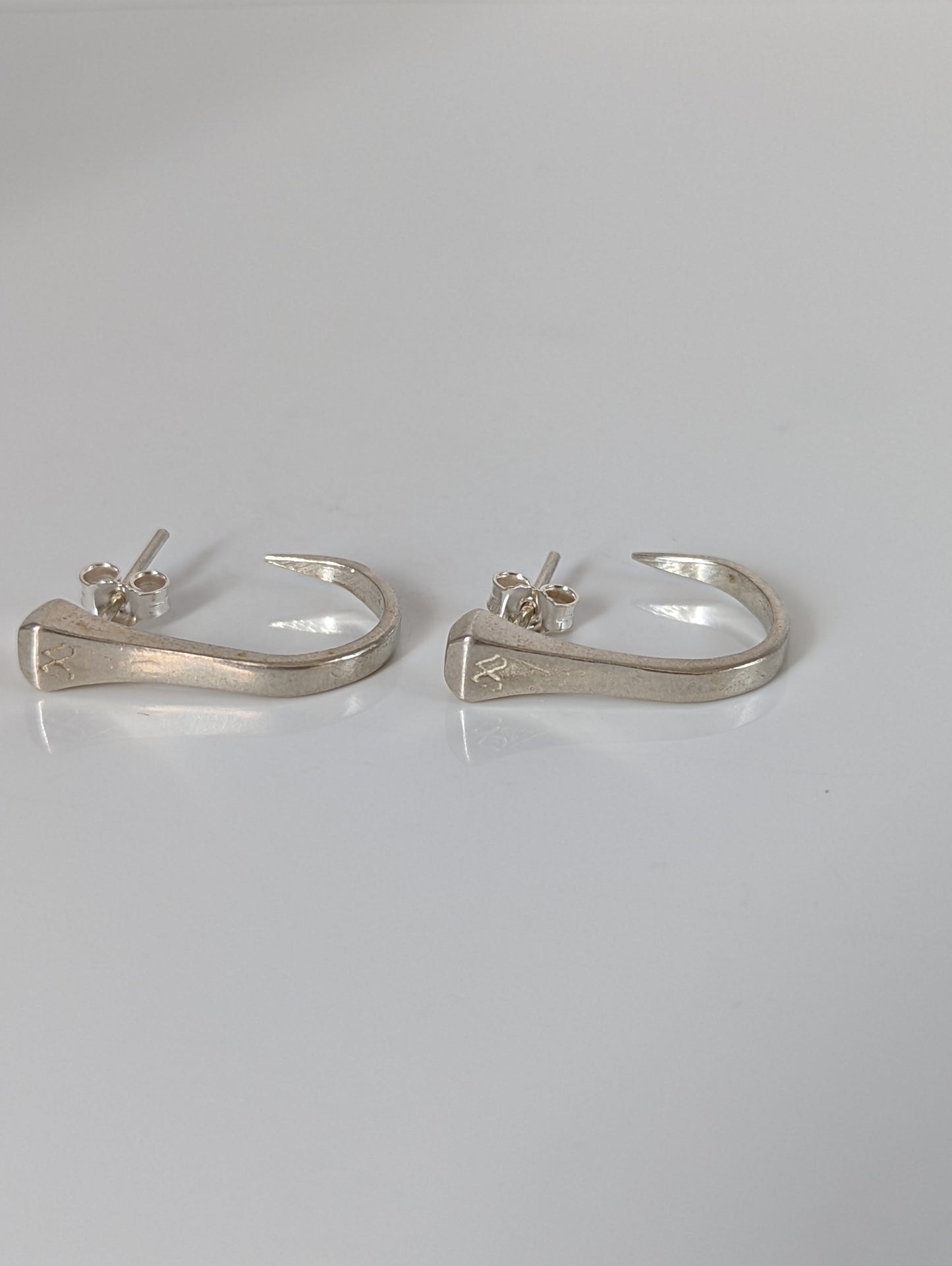 Silver Steed Hoofnail Stud Earrings