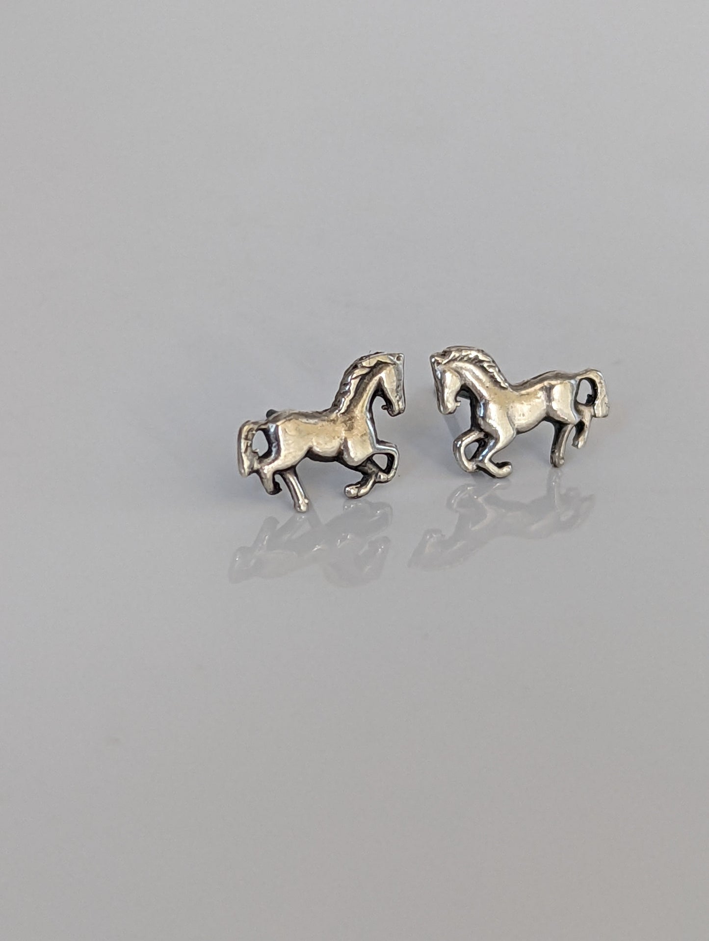 Silver Steed Small Silver Horse Stud Earrings 2