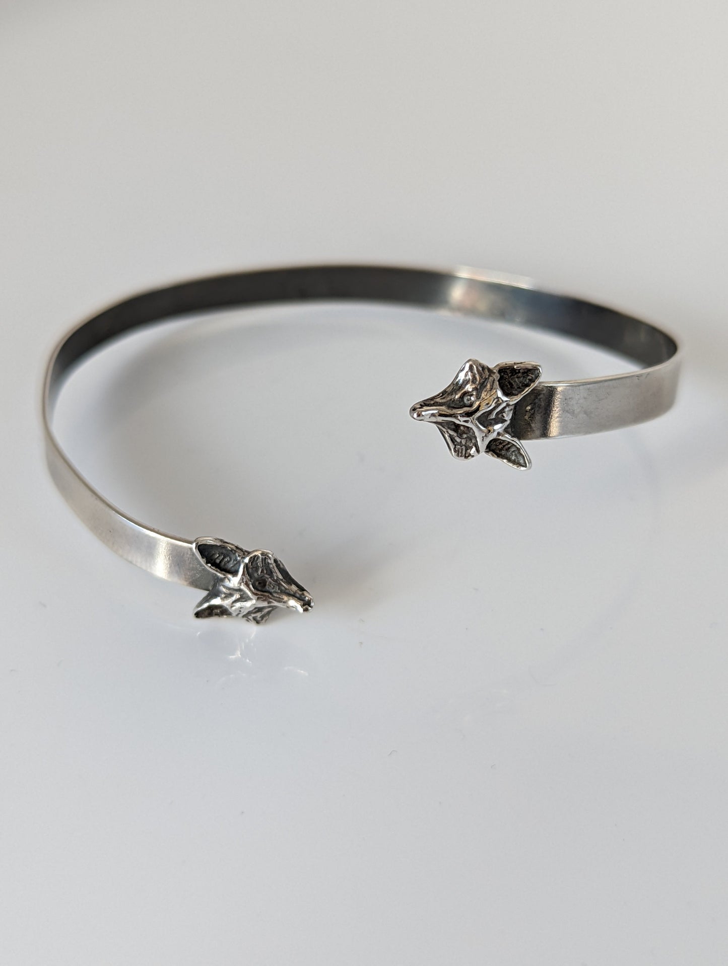 Silver Steed Fox Head Bangle