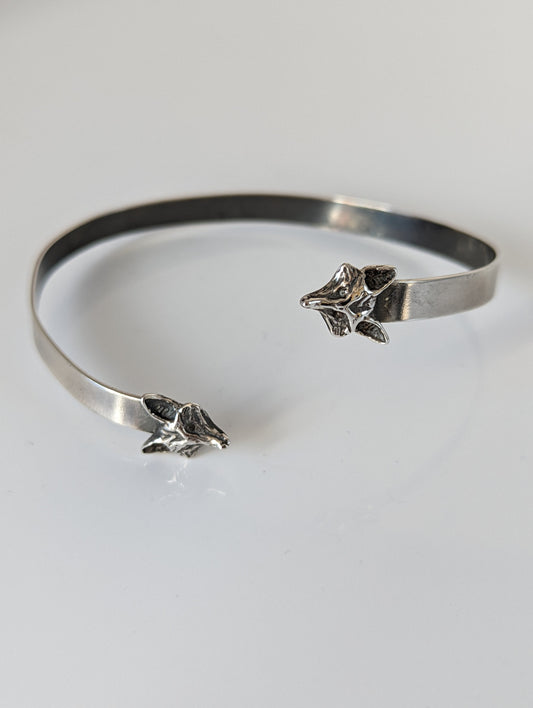 Silver Steed Fox Head Bangle