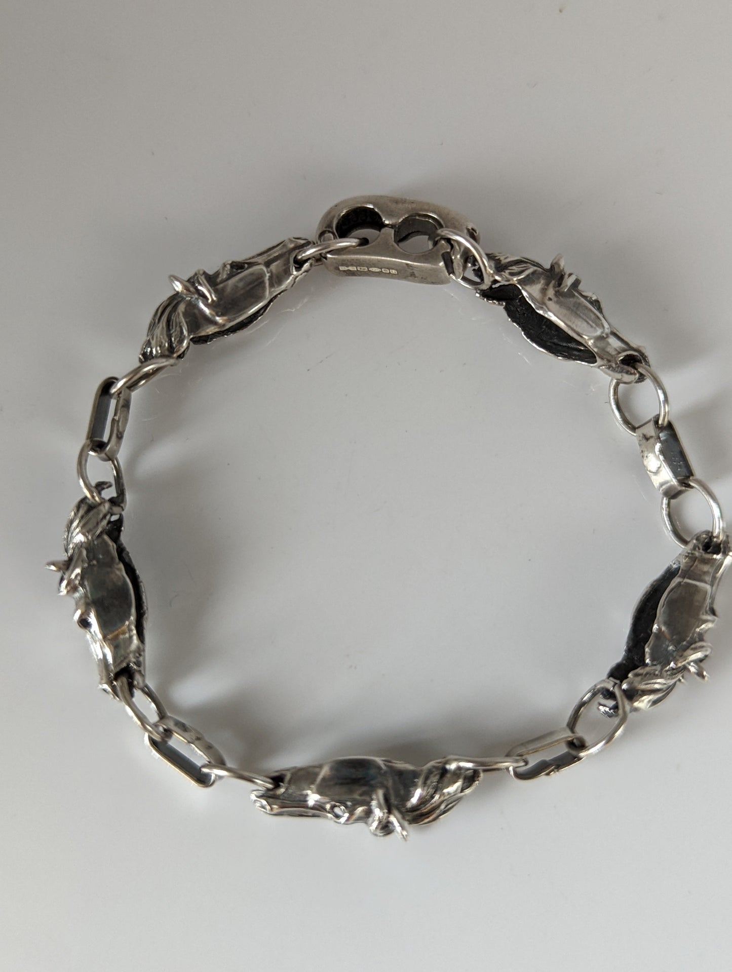Silver Steed 3D Horse Head Bracelet