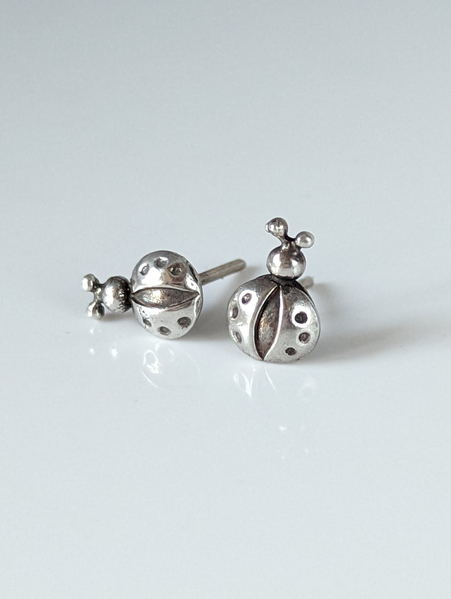 Silver Steed Spotted Ladybird Stud Earrings