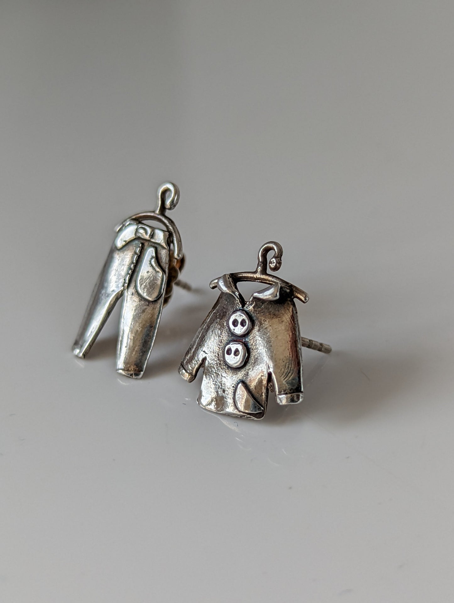 Silver Steed Pajama Stud Earrings