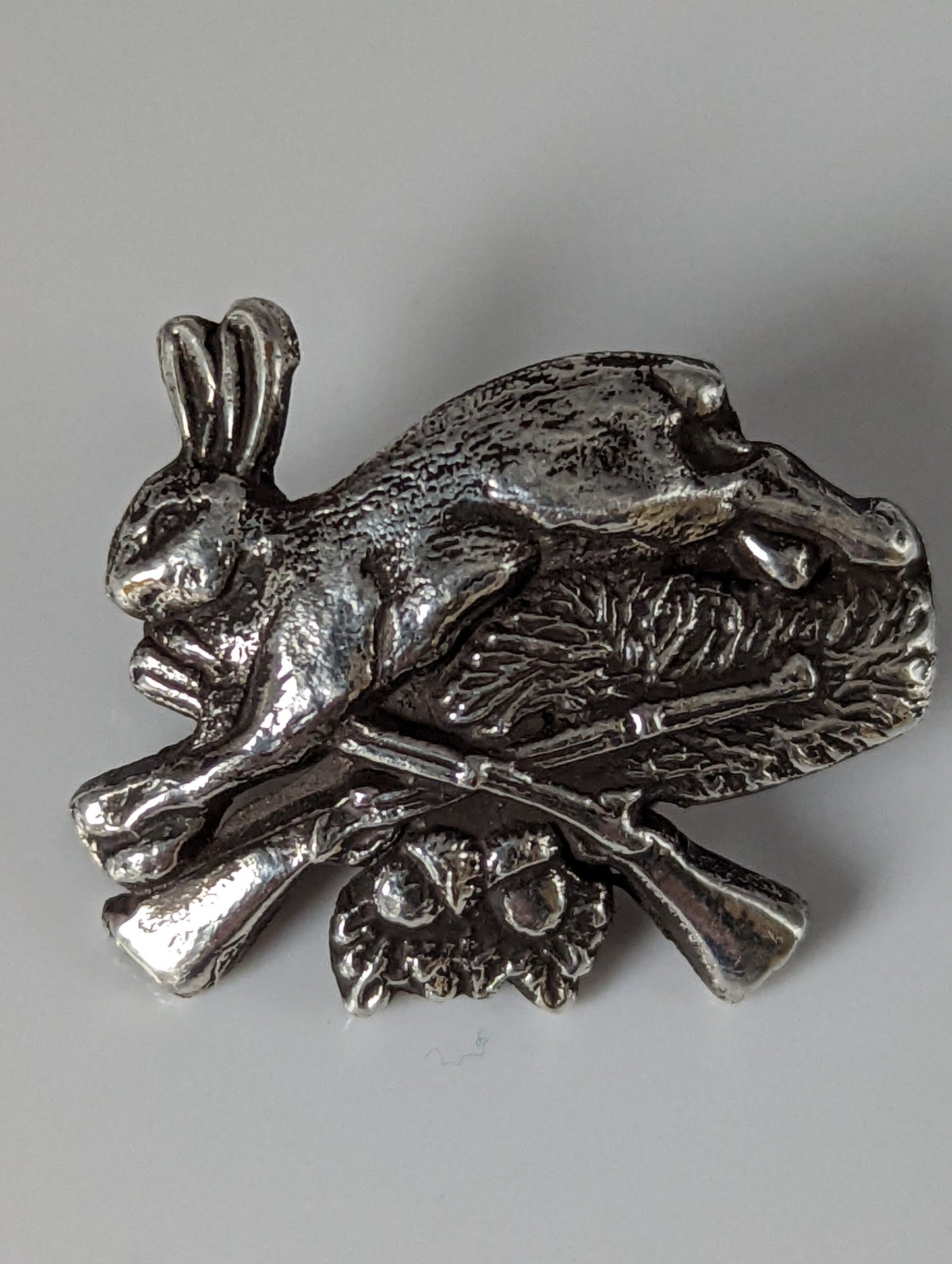 Silver Steed Rabbit Hunting Silver Pin