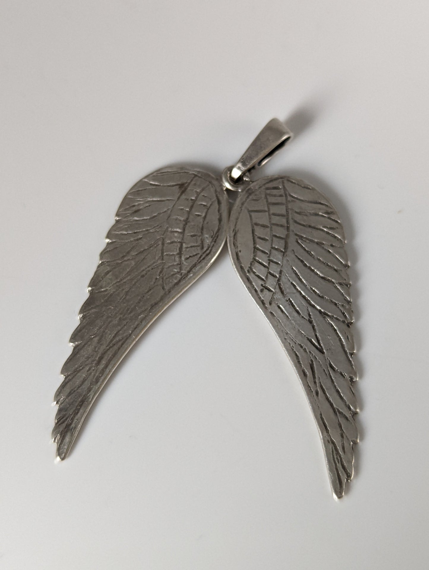 Silver Steed Angel Wings Silver Pendant