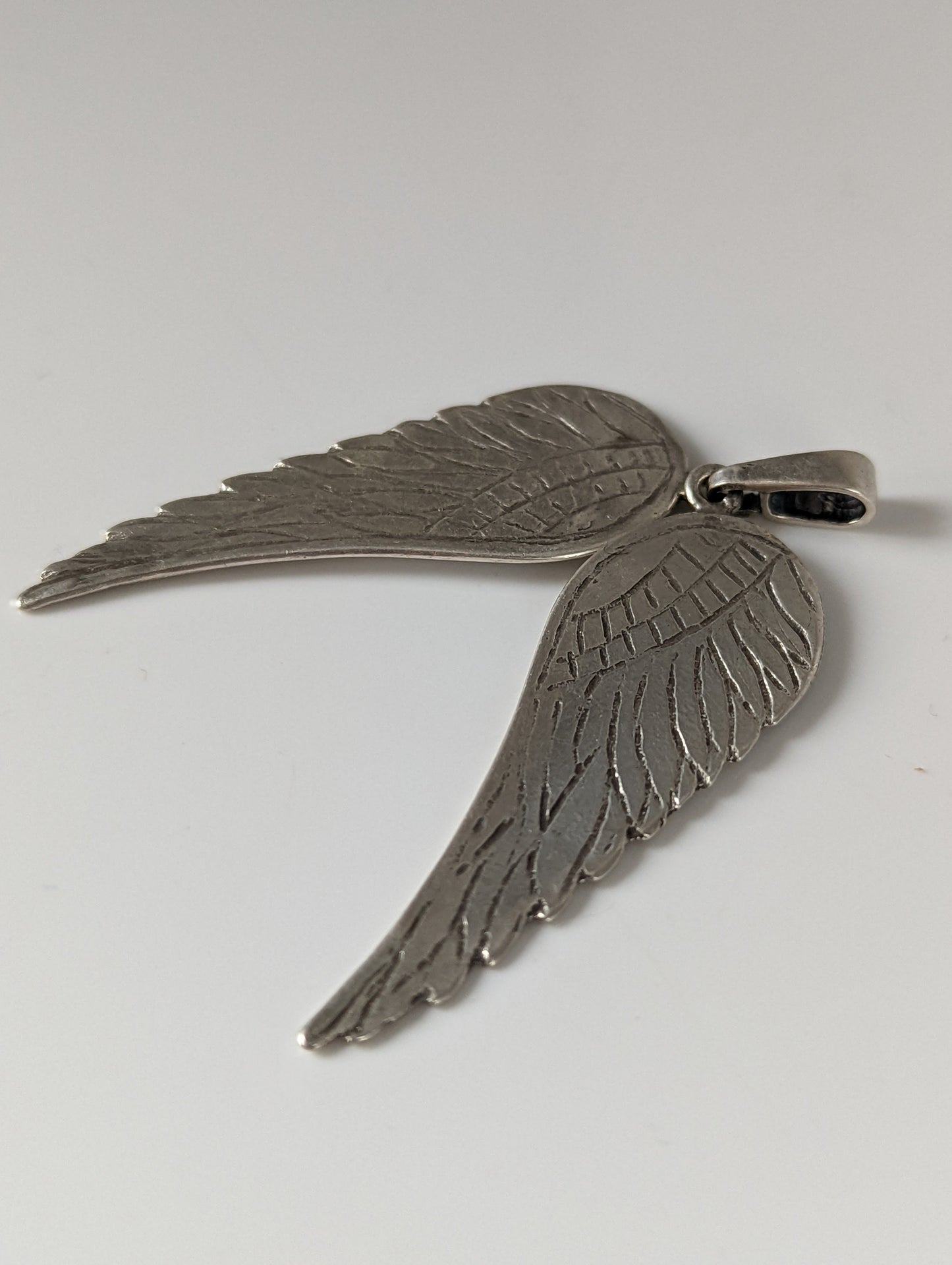 Silver Steed Angel Wings Silver Pendant