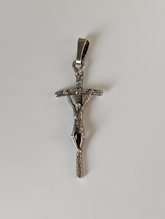 Silver Steed Crucifix Silver Pendant