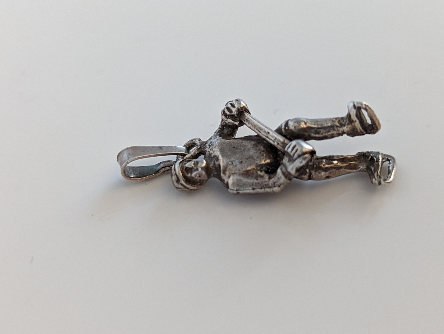 Silver Steed Ice Hockey Silver Pendant