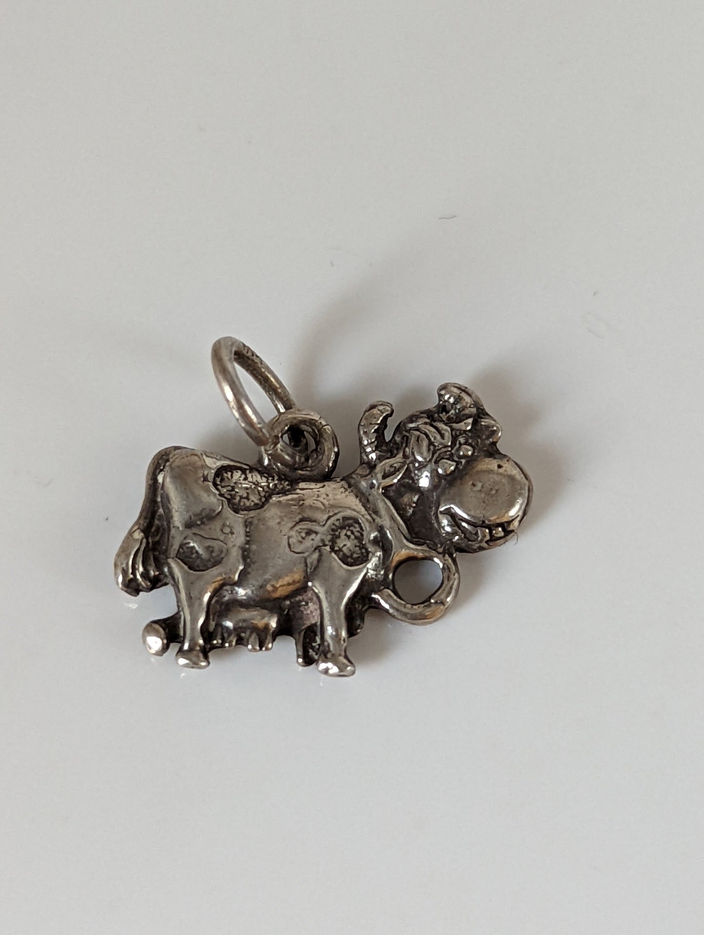 Silver Steed Happy Cow Silver Pendant