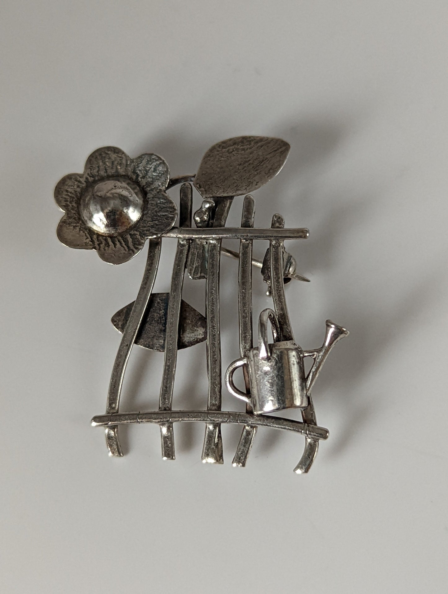 Silver Steed Garden Silver Brooch