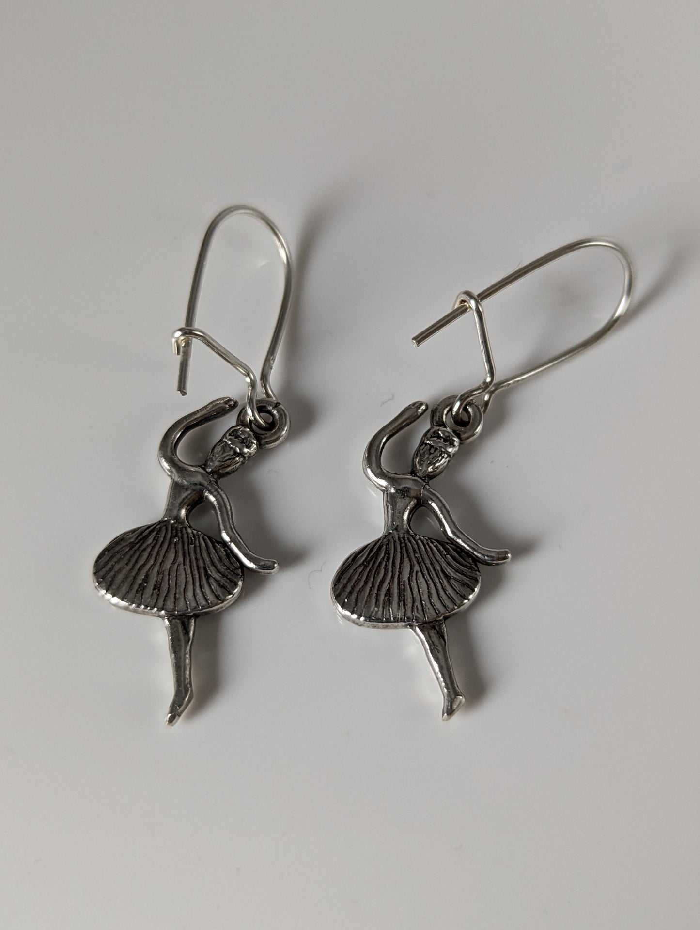 Silver Steed Ballet Dancer Dropped Earrings