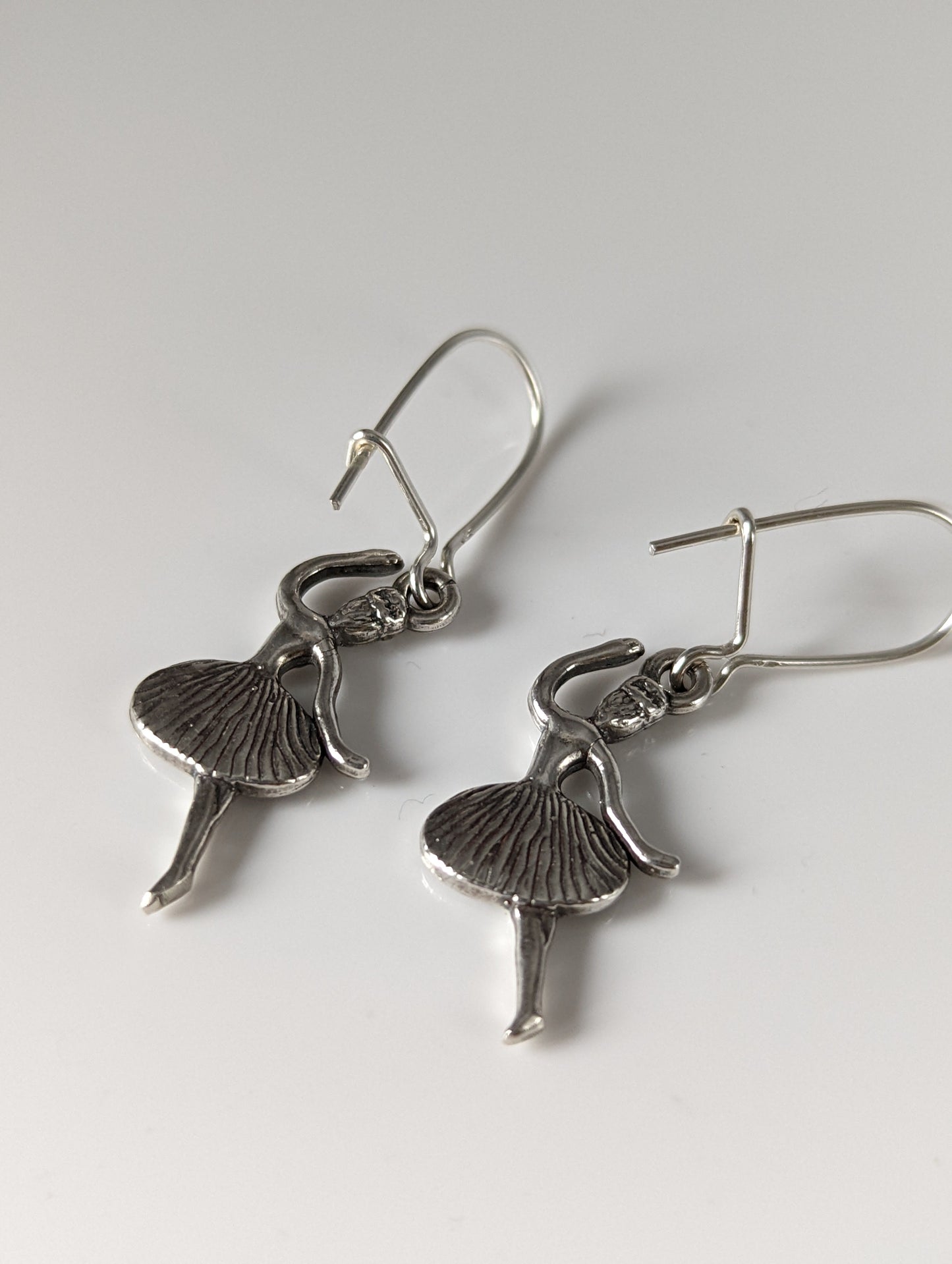 Silver Steed Ballet Dancer Dropped Earrings