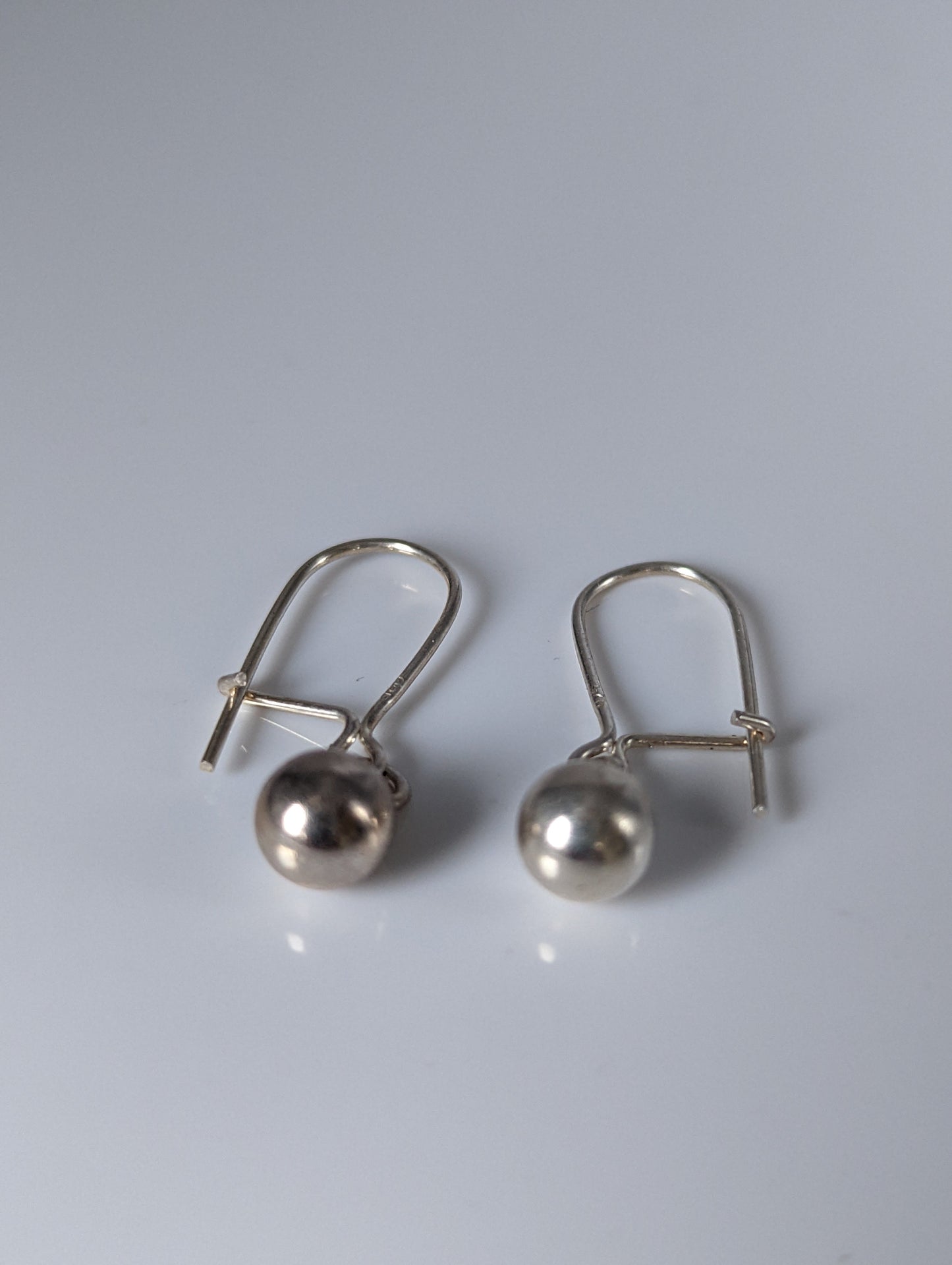 Silver Steed Large Balls Dropped Earrings