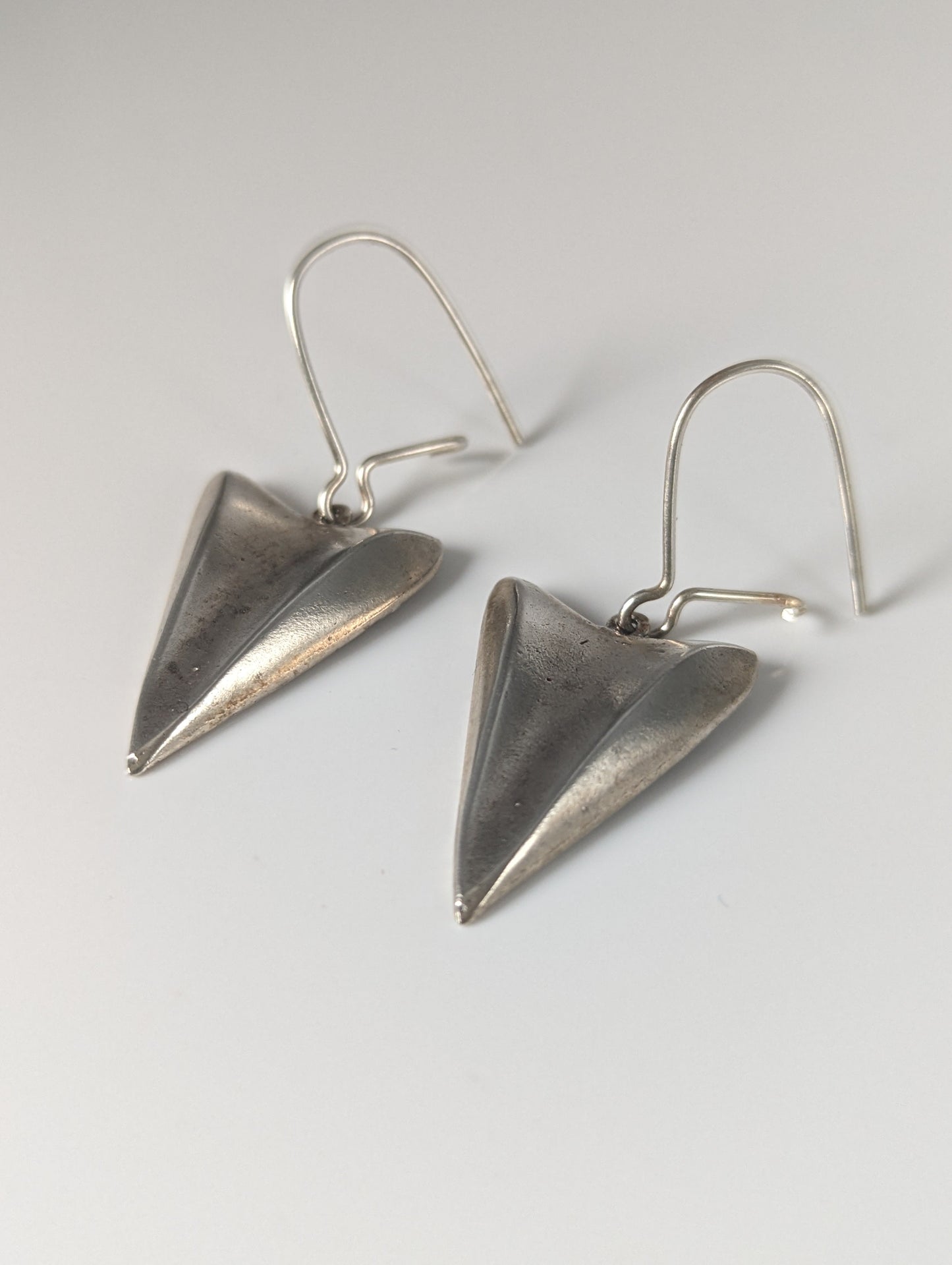Silver Steed Shamrock Leaf Dropped Earrings