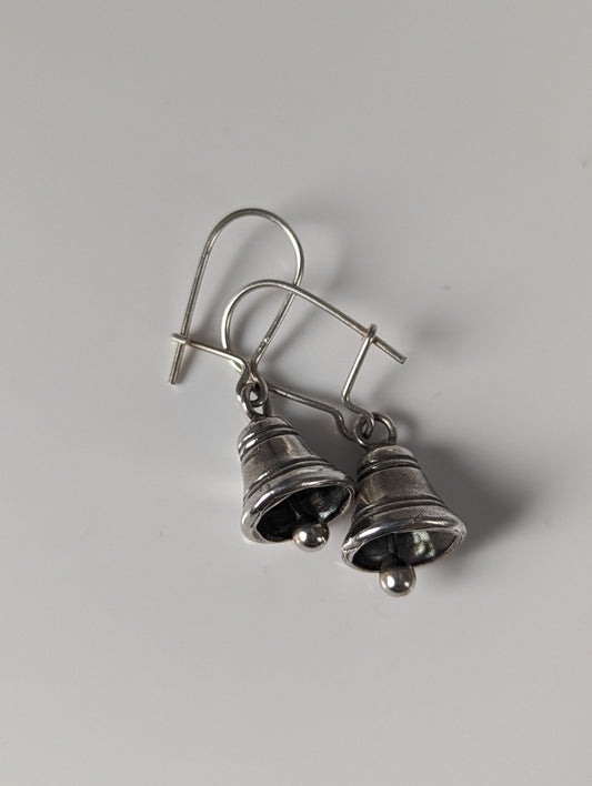 Silver Steed Bells Dropped Earrings