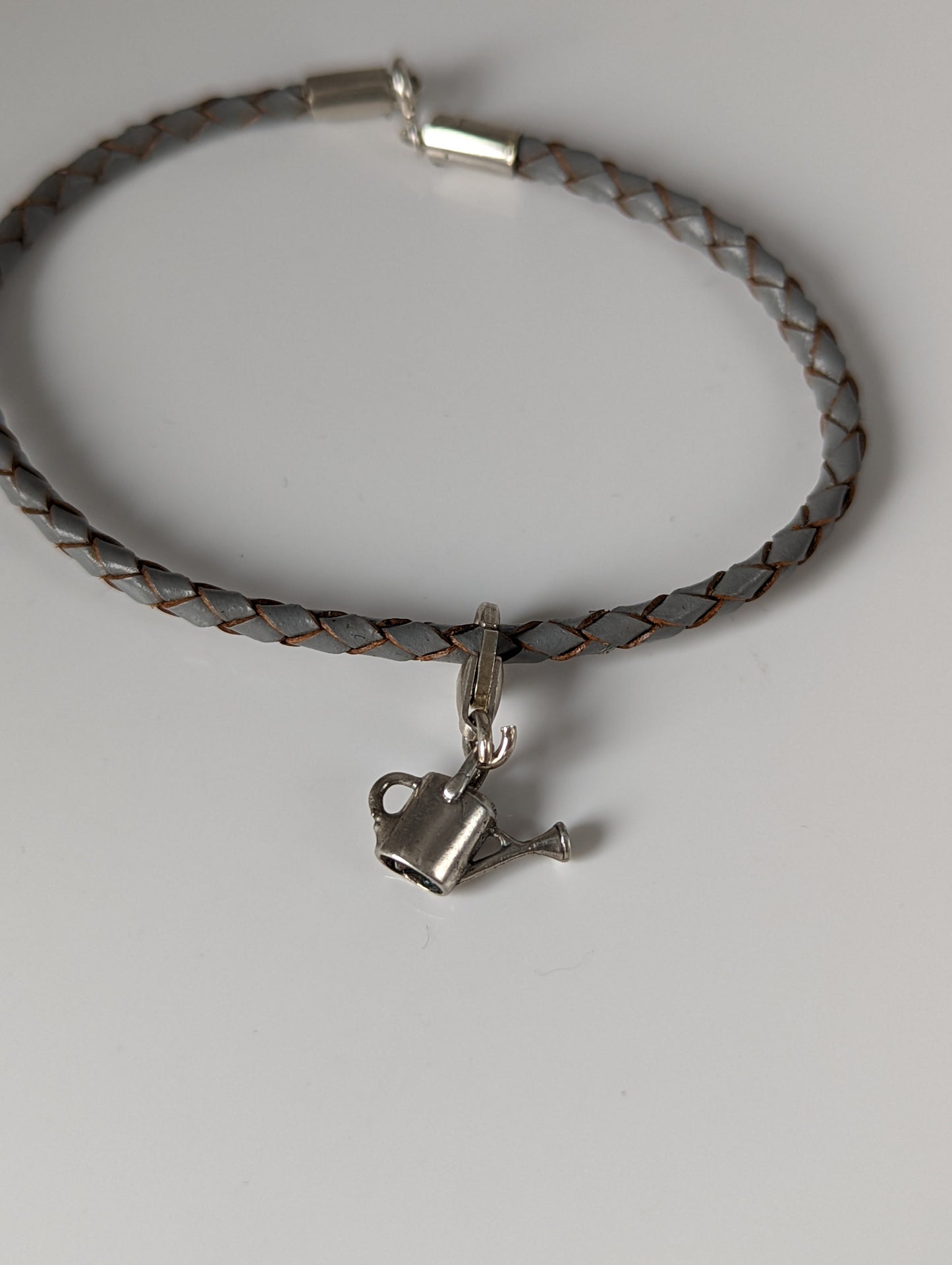 Silver Steed Assorted Charms on Leather Cord Bracelet