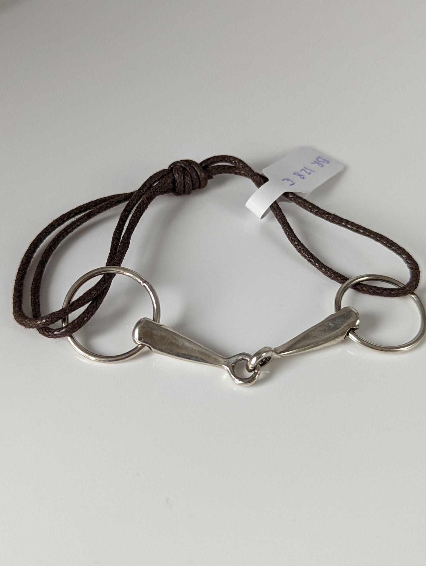 Silver Steed Leather Silver Snaffle Cord Bracelet