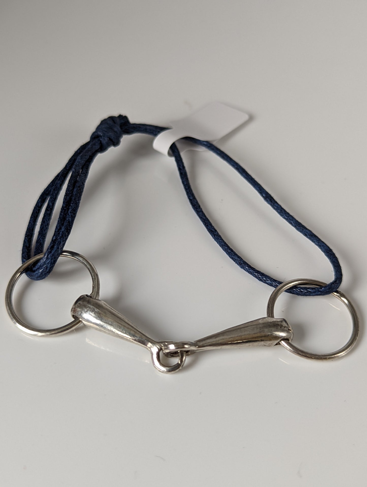 Silver Steed Leather Silver Snaffle Cord Bracelet