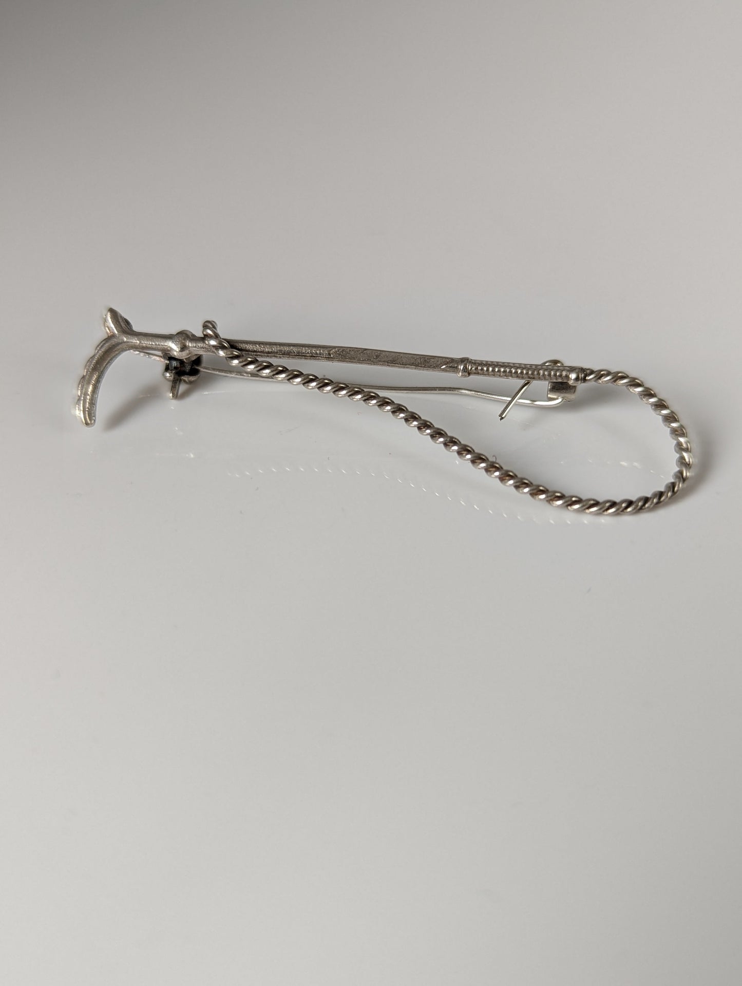 Silver Steed Cane Brooch / Stock Tie Pin