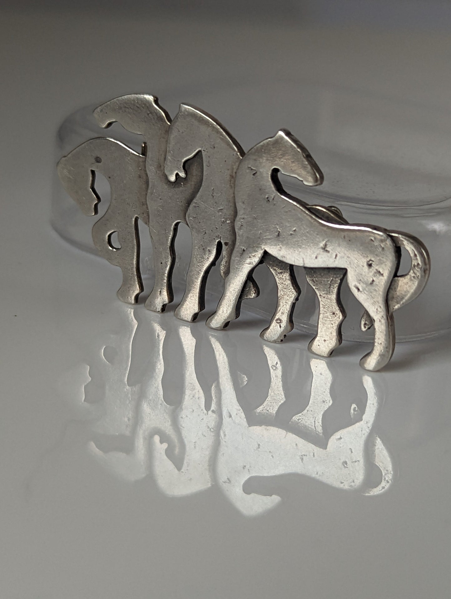 Silver Steed Signature Silver Herd Silver Brooch / Stock Tie Pin