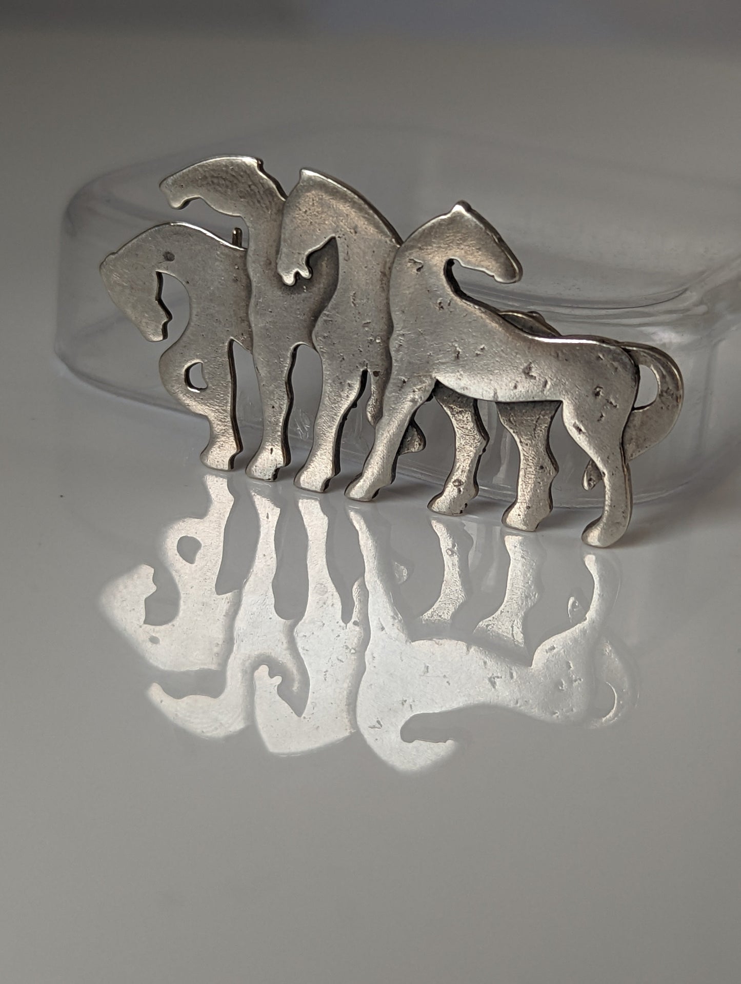 Silver Steed Signature Silver Herd Silver Brooch / Stock Tie Pin