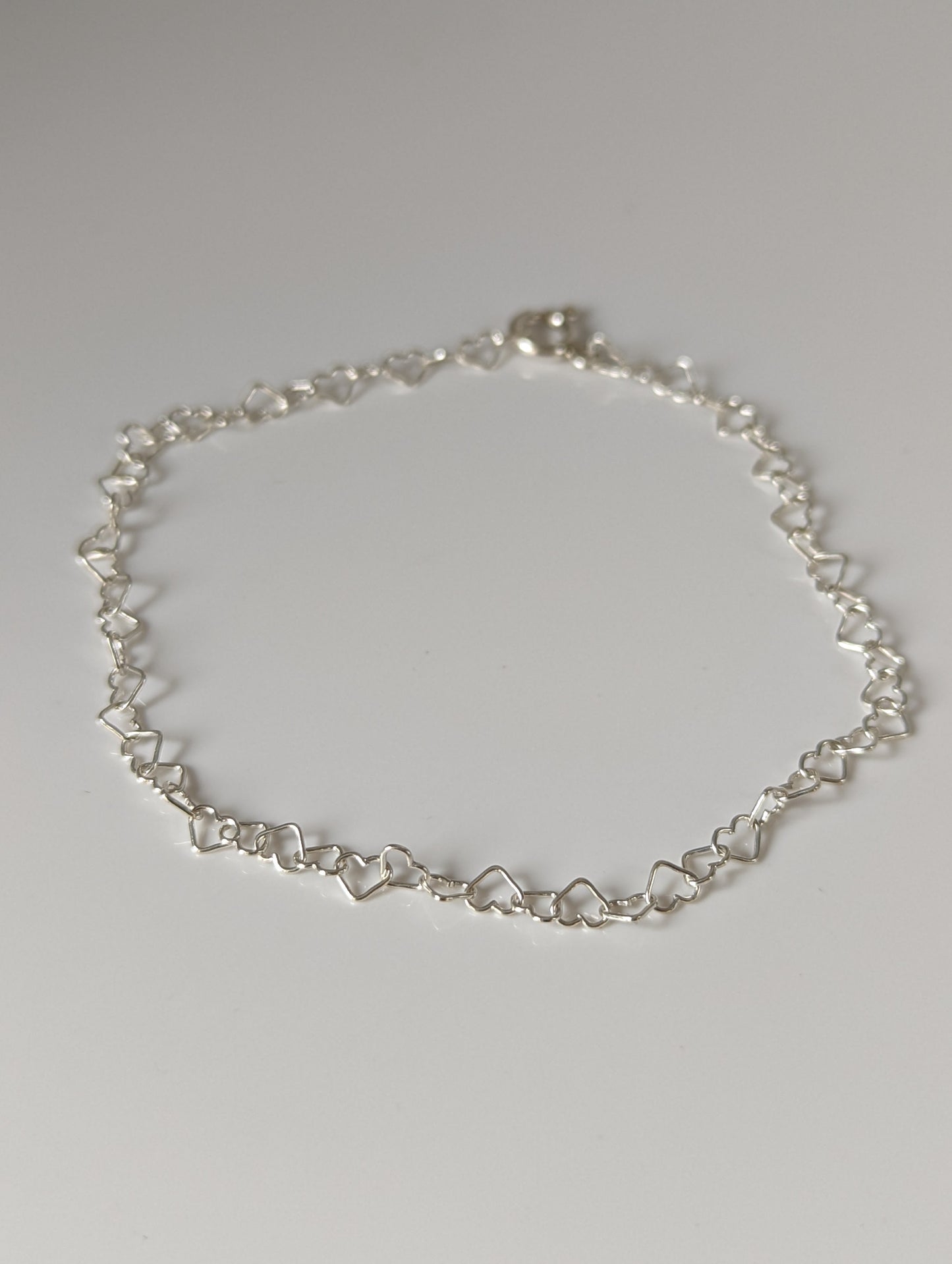 Silver Steed Heart Link Silver Bracelet
