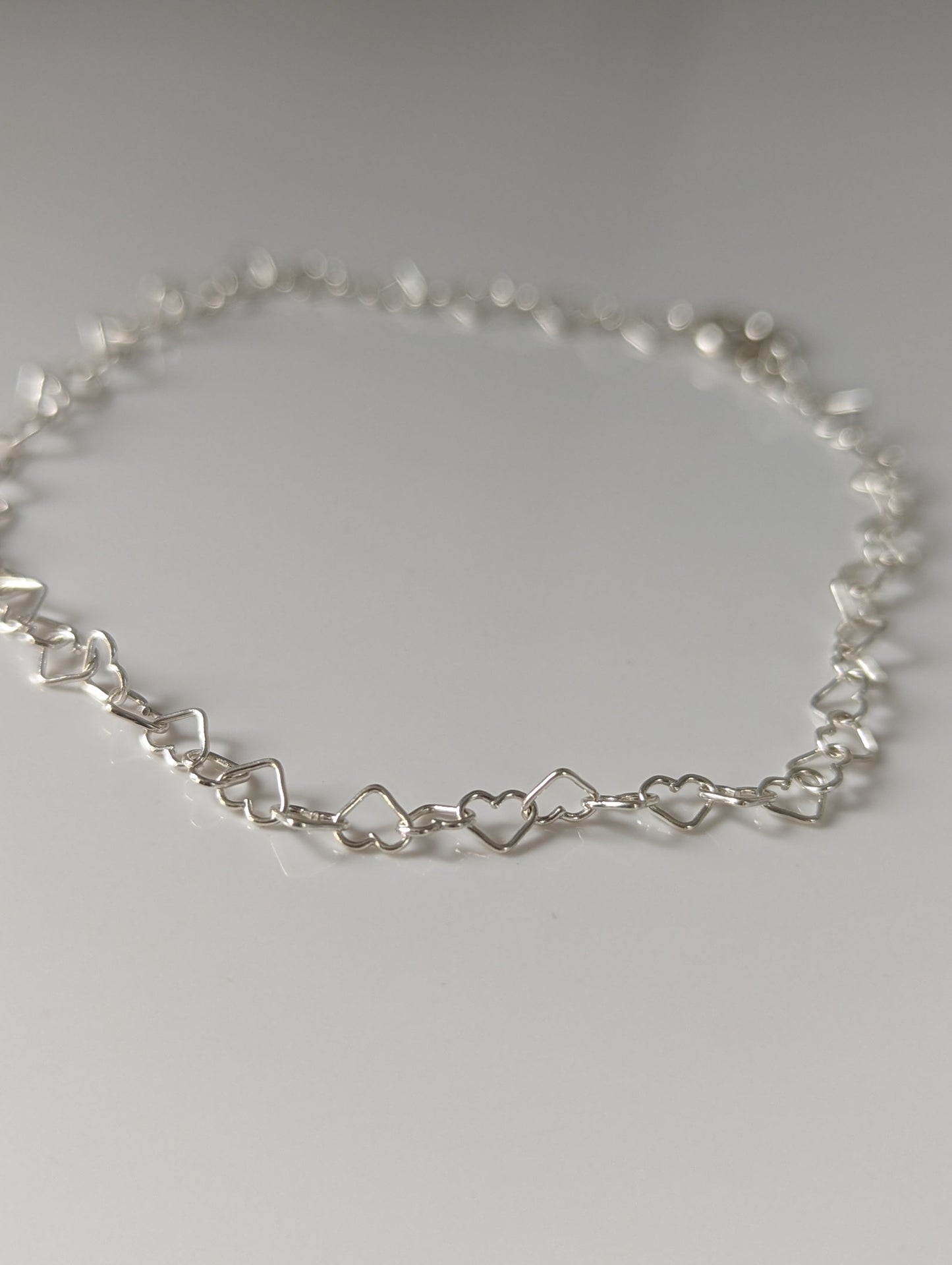 Silver Steed Heart Link Silver Bracelet