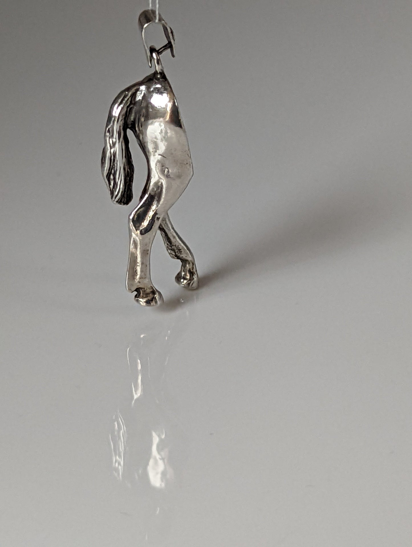 Silver Steed Hindquarters Silver Pendant