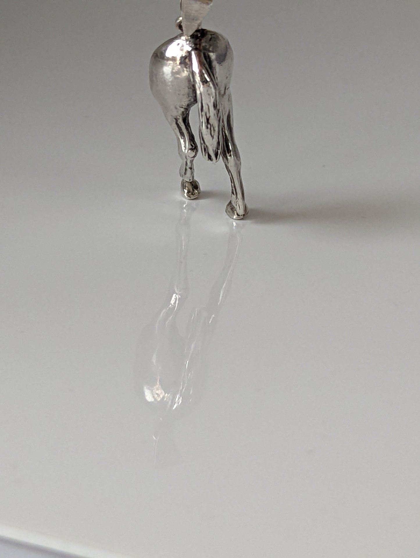 Silver Steed Hindquarters Silver Pendant