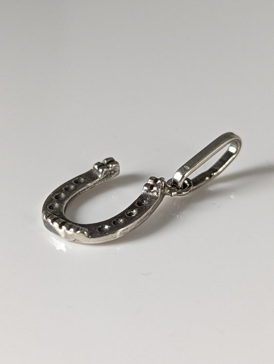 Silver Steed Lucky Horseshoe Silver Pendant