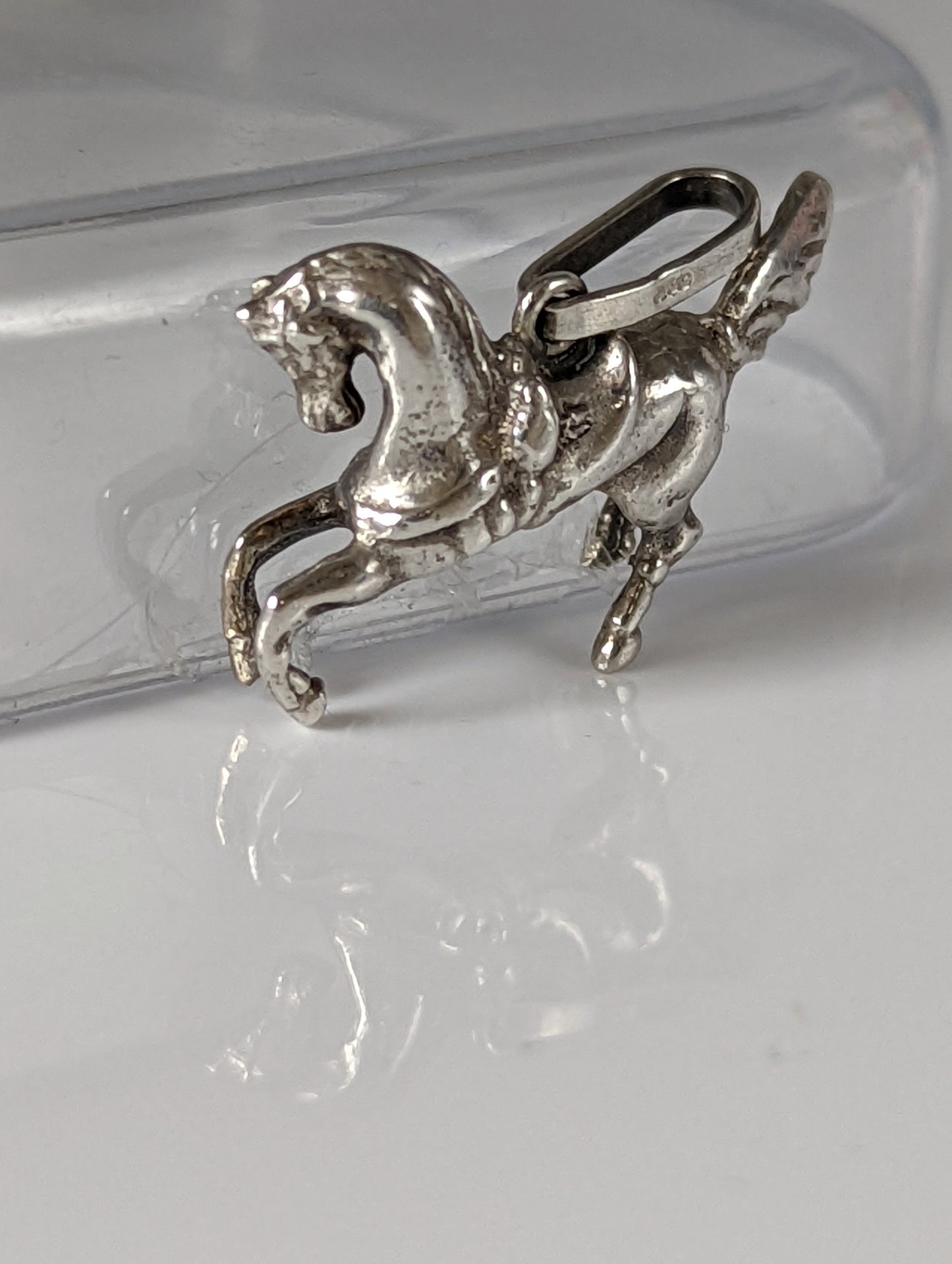 Silver Steed Carousel Horse Silver Pendant