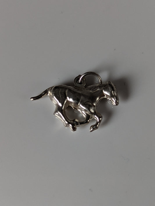 Silver Steed Galloping Horse Silver Pendant