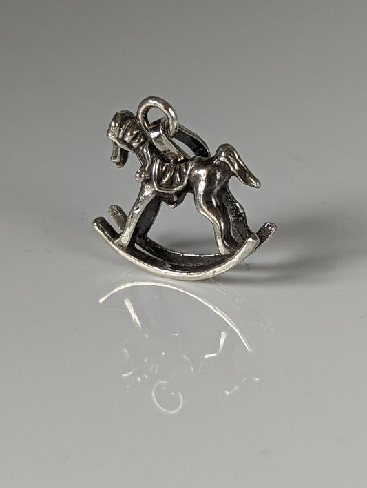 Silver Steed Rocking Horse Silver Pendant