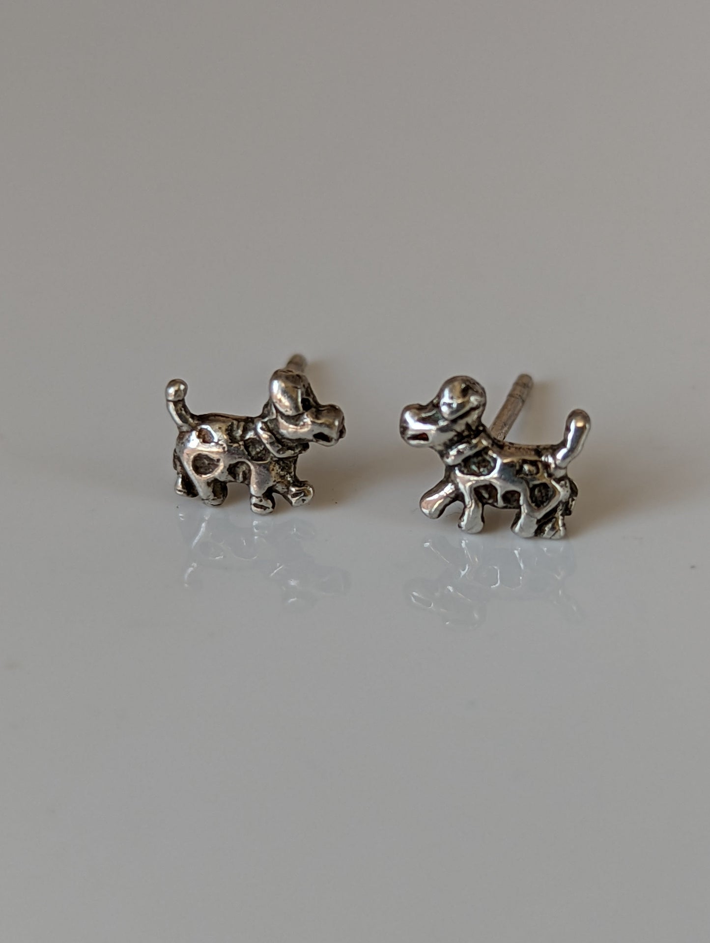 Silver Steed Dalmation Silver Stud Earrings