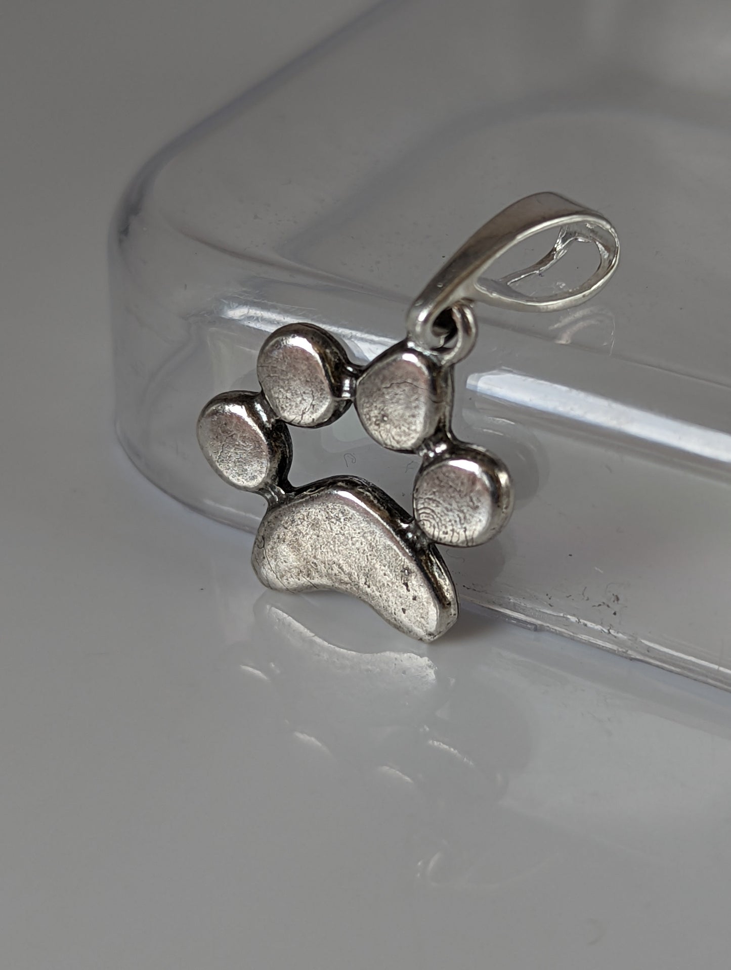 Silver Steed Paw Print Silver Pendant