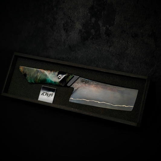 115mm Nakiri Veg Knife | Handmade Kitchen Knives