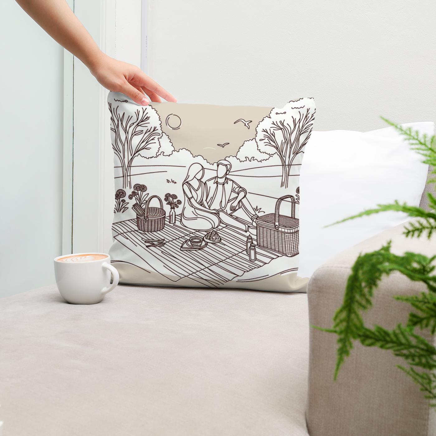 Picnic Moments Cotton Cushion