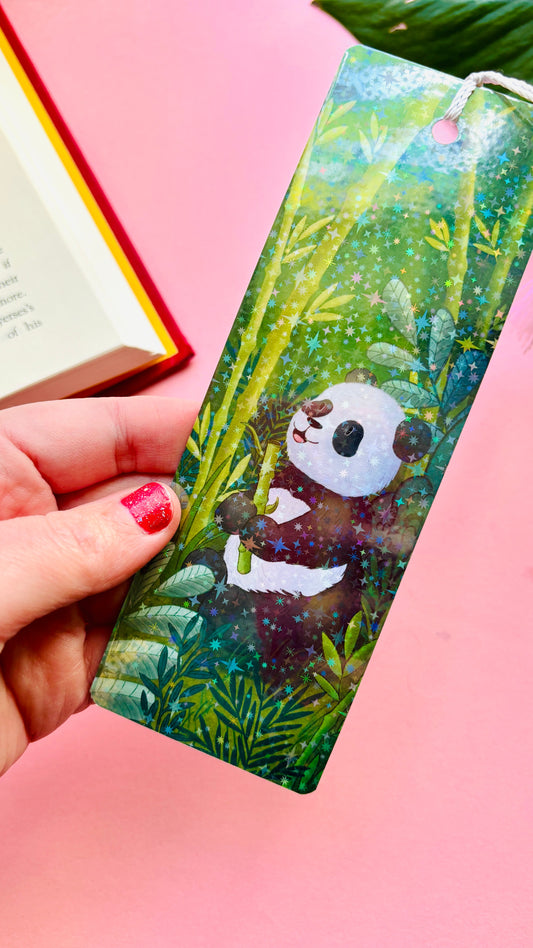 Giant Panda Holographic Bookmark Gift for Panda Lovers