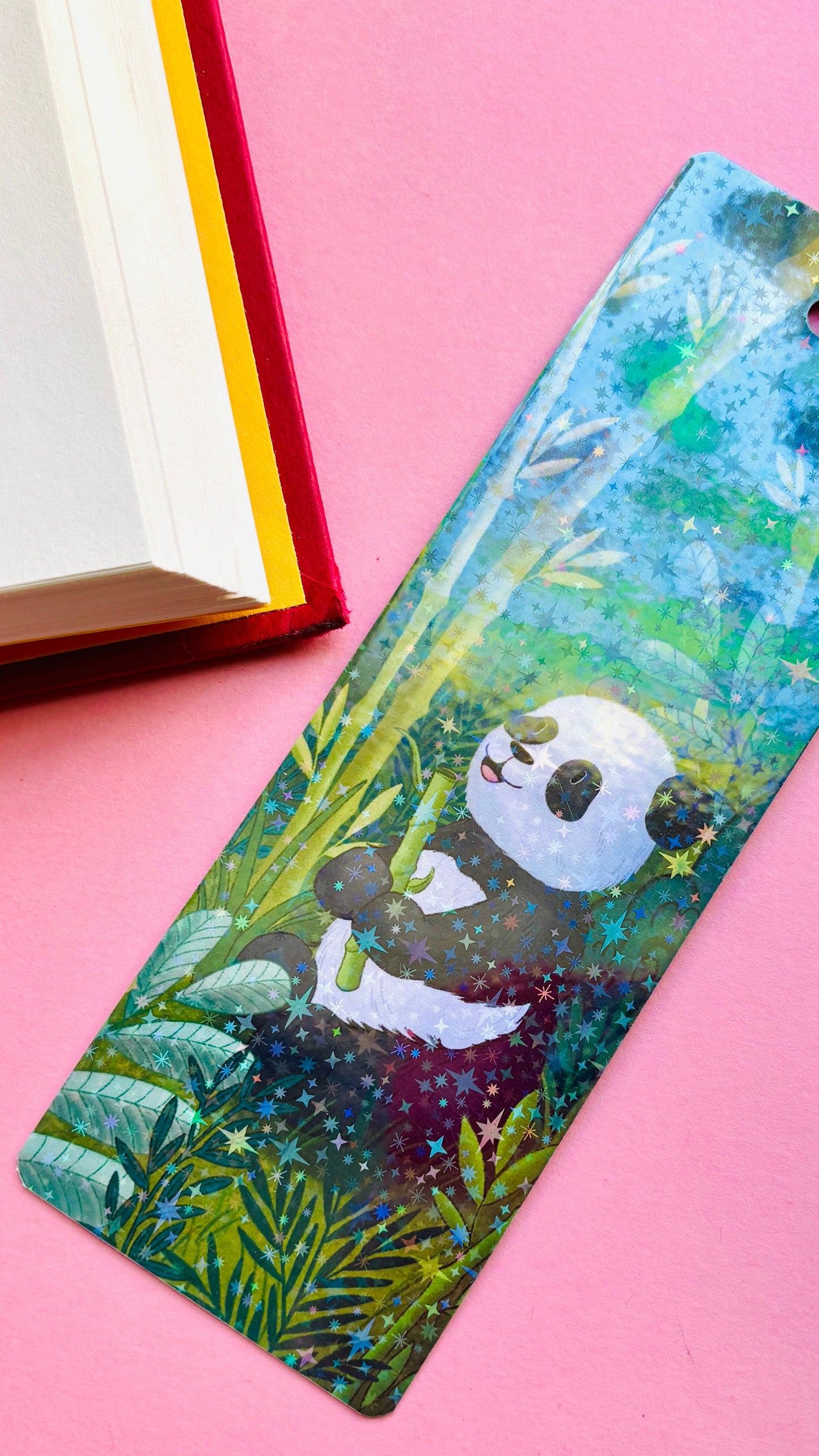 Giant Panda Holographic Bookmark Gift for Panda Lovers