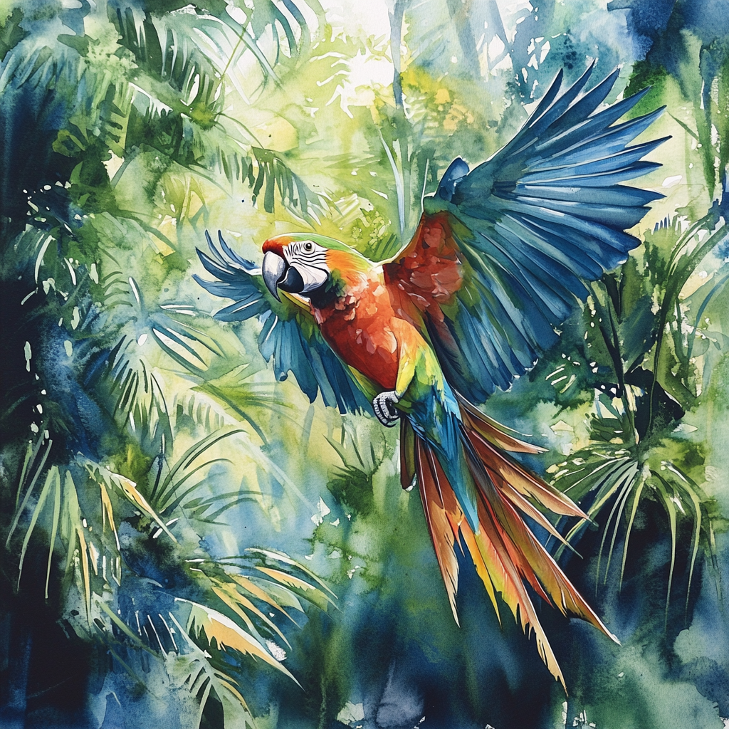 Parrot Wings Canvas