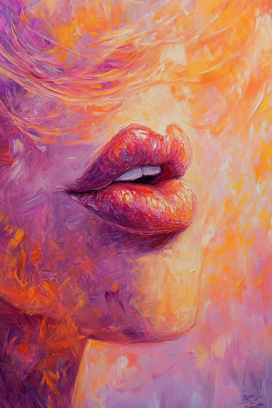 Passionate Lips Canvas