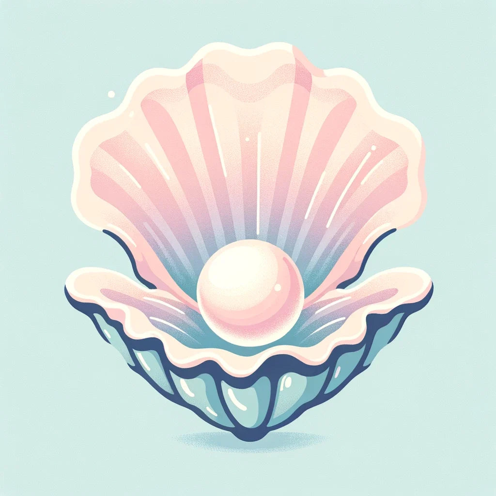 Pastel Pearl Oyster Canvas