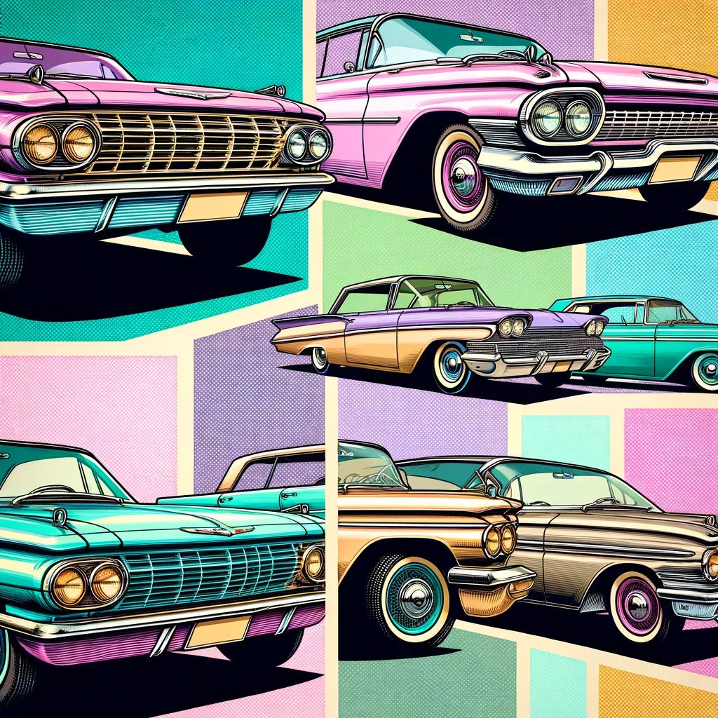 Pastel Pop Motors Canvas