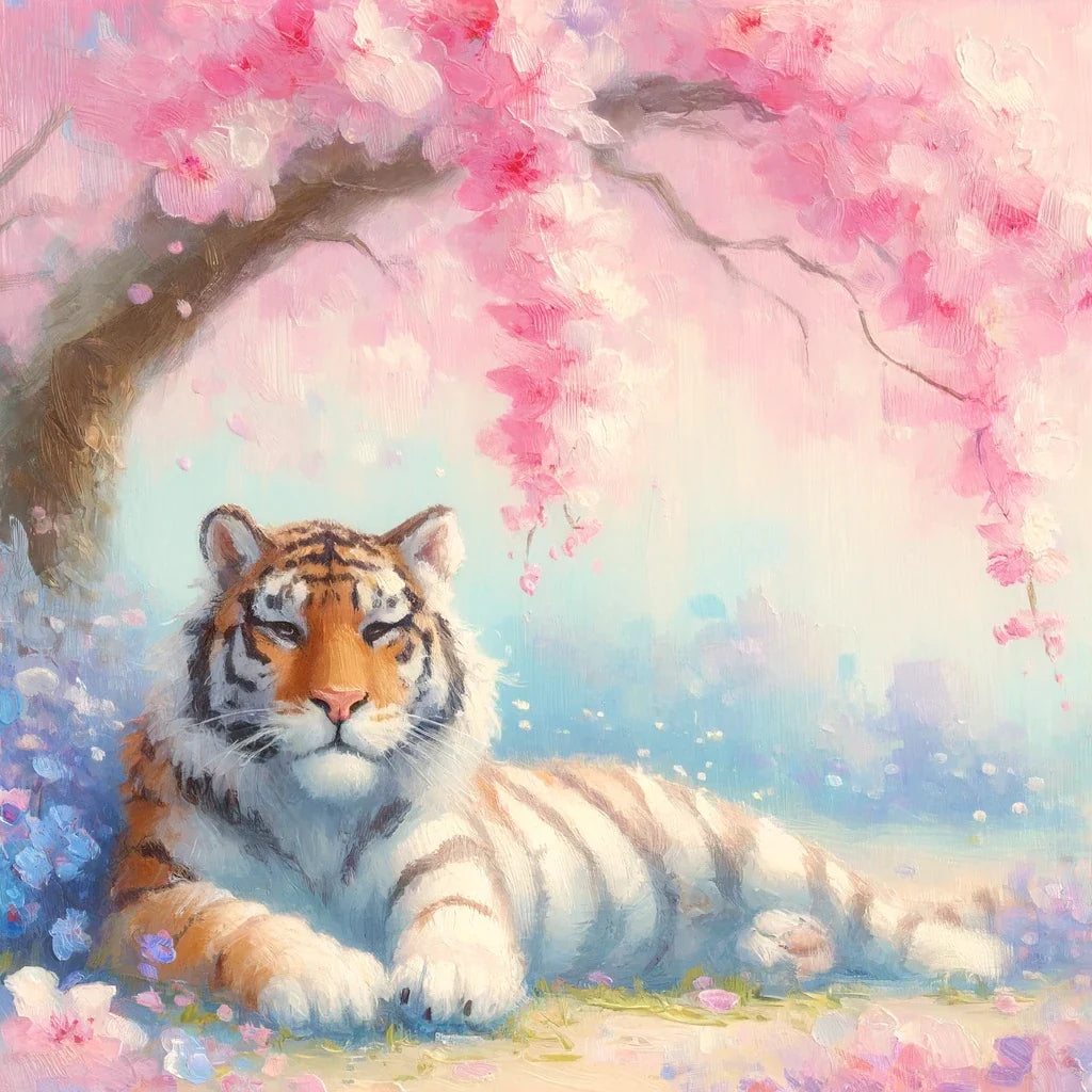 Pastel Tiger Dreamscape Canvas