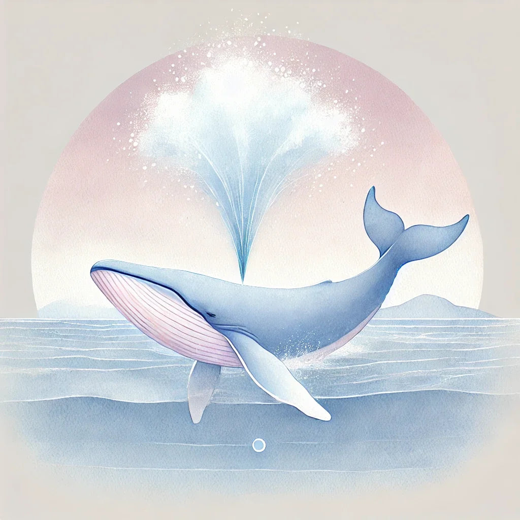 Pastel Whale Serenity Canvas