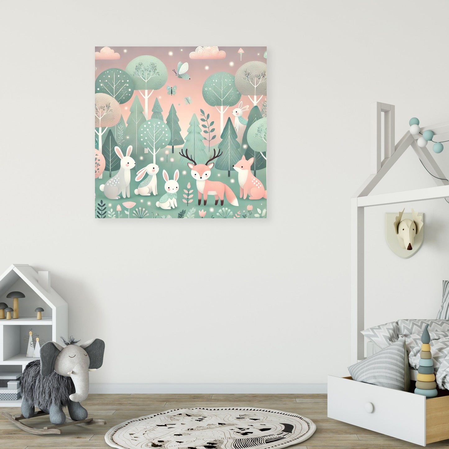 Pastel Woodland Canvas