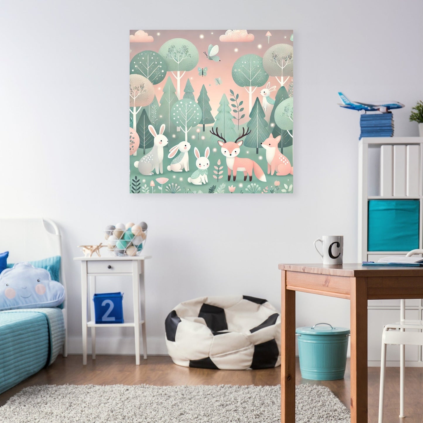 Pastel Woodland Canvas