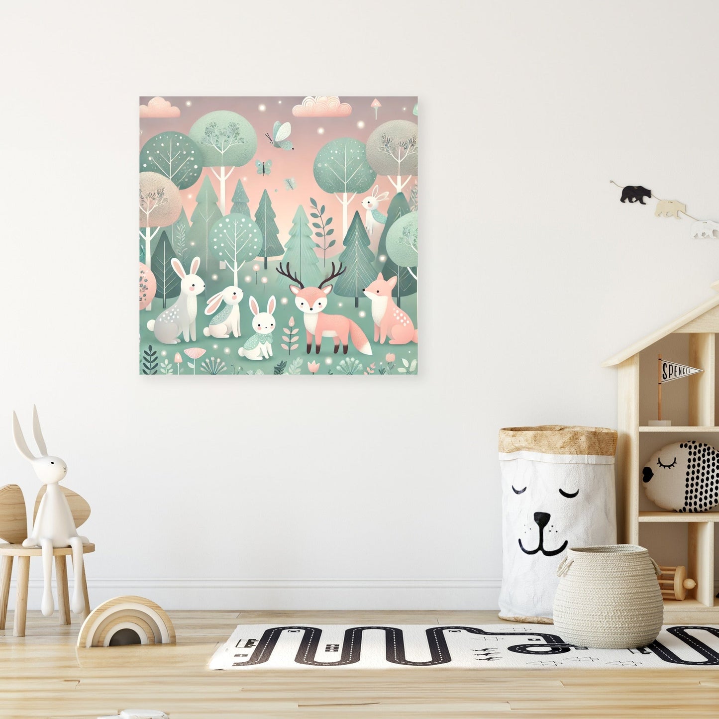 Pastel Woodland Canvas